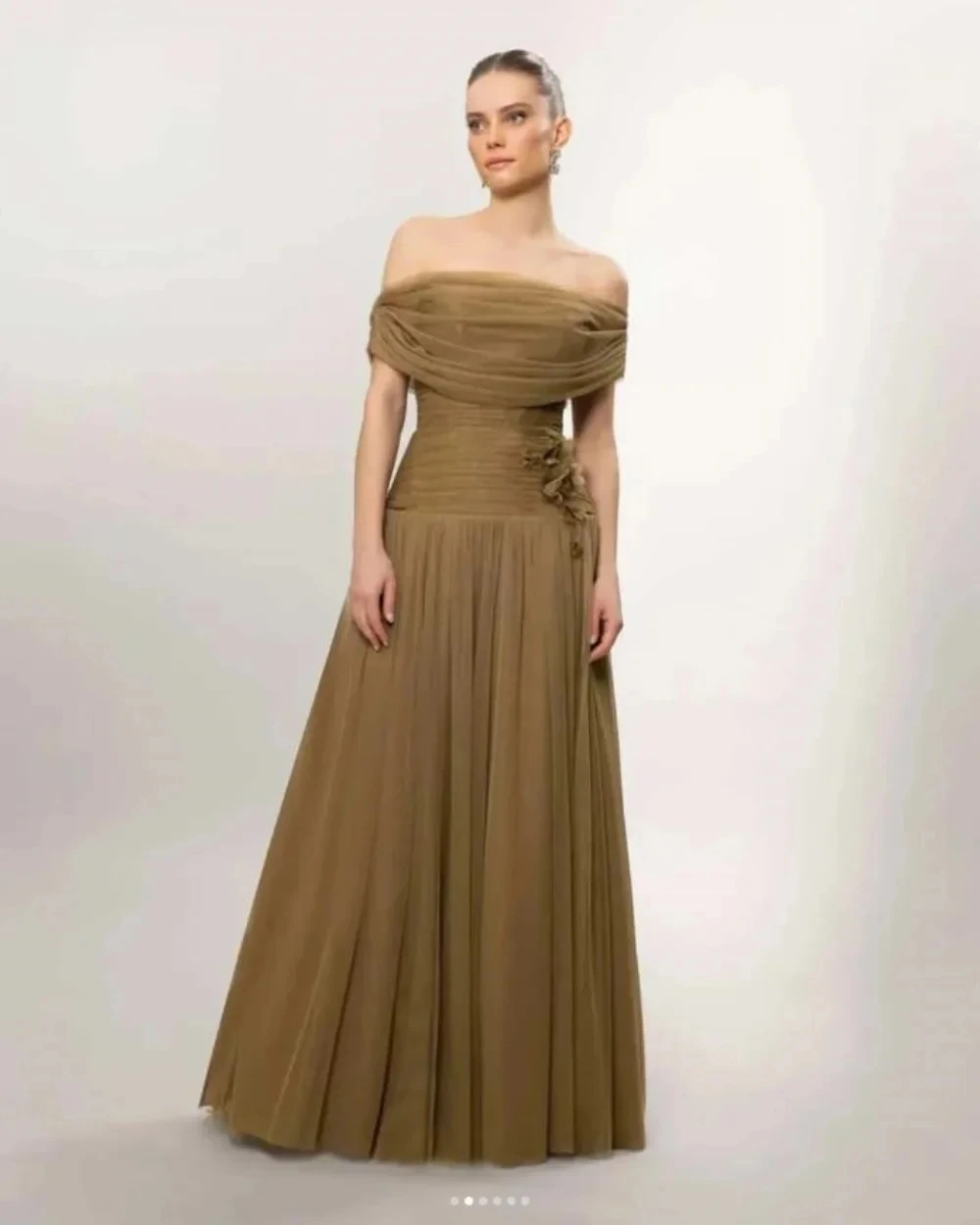 

Floral Formal Women Long Bespoke Occasion Gown Evening Dresses Prom Pastrol Unisex Jersey Retro Dubai Saudi Arabic Customized