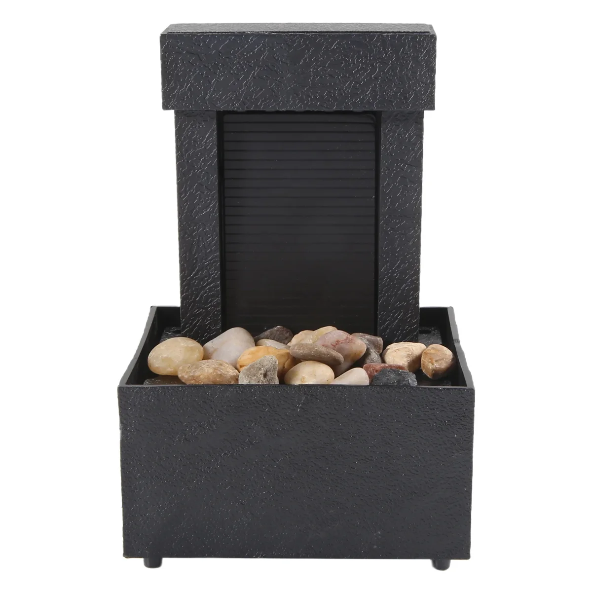 A72P Pebble Meditation Belt LED Lighting Soothing Desktop Fountain, Indoor Waterfall Miniature Life
