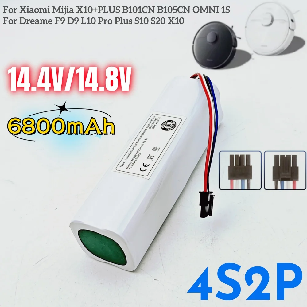 

Литий-ионный аккумулятор 4S2P 14,4 В/14,8 В для подметального робота Xiaomi X10 + PLUS B101CN B105CN OMNI 1S