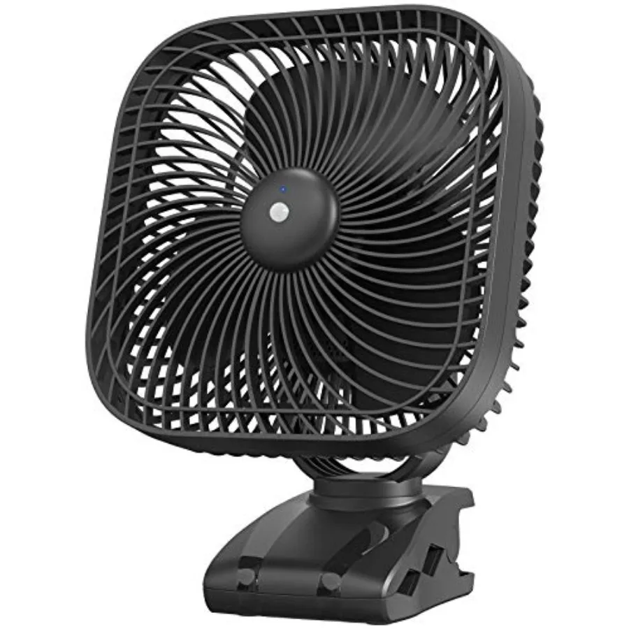

20000mAh Rechargeable Portable Clip-on Fan Battery Operated, Last 78 Hrs, 4 Speeds with Light Hook, 8 Inch Personal for Camping