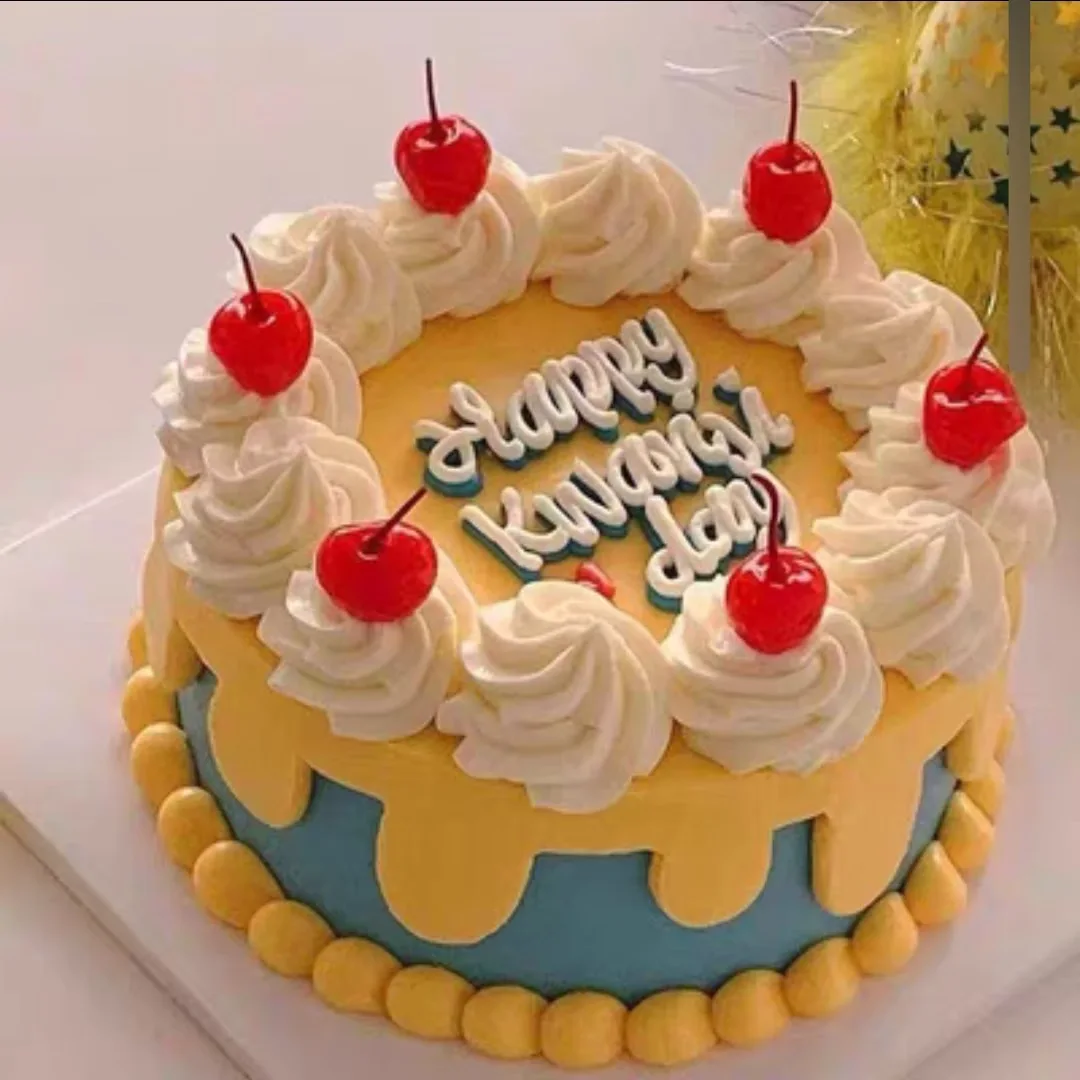 Simulated Birthday Cake Model Decoration Dessert Shop Fake Cream Cake Model Window Sample Display Ornaments Photography Props