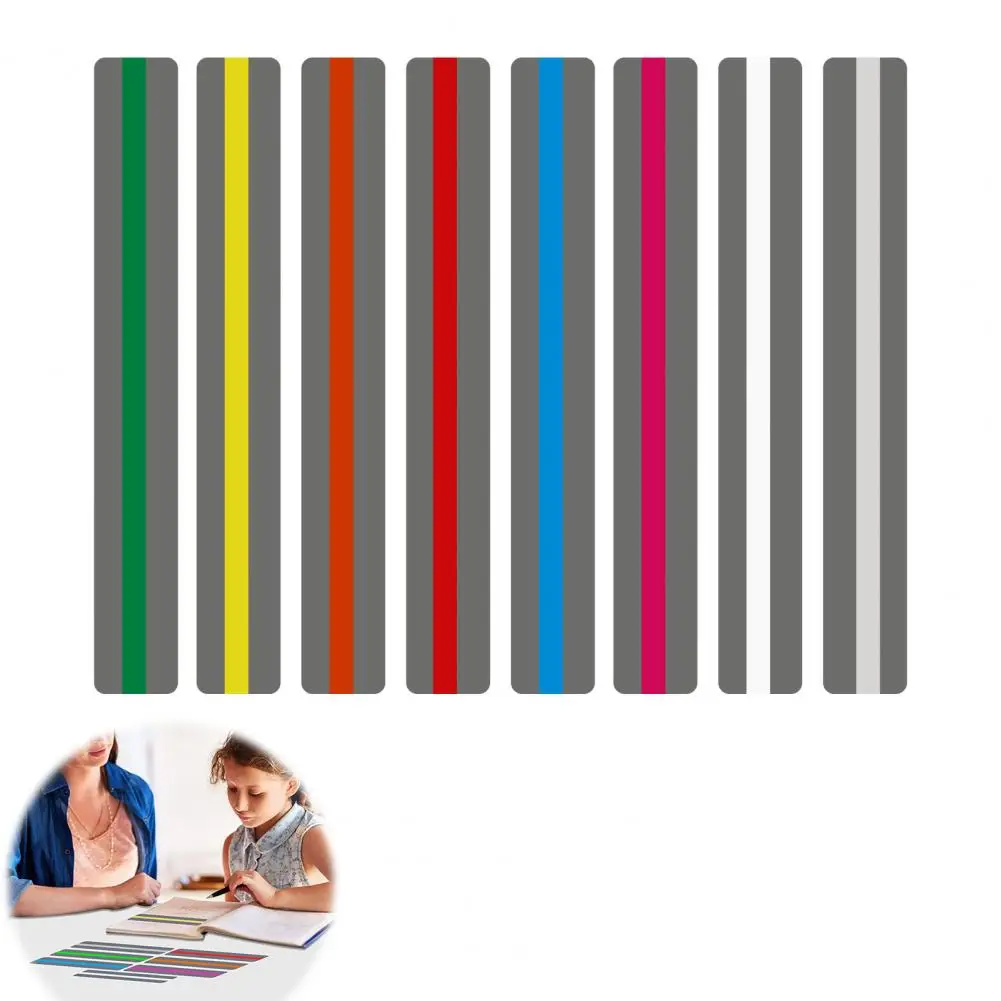 Guided Reading Strips Colored Overlay Highlight Bookmark Reading Tracking Ruler Help with Dyslexia for Children Teaching