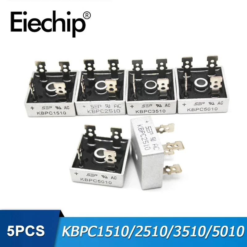 5pcs/lot Diode Bridge Rectifier KBPC5010 KBPC1010 KBPC1510 KBPC2510 KBPC3510 GBJ1510 GBJ2510 GBJ3510 GBU1510 GBU3510 Rectifiers