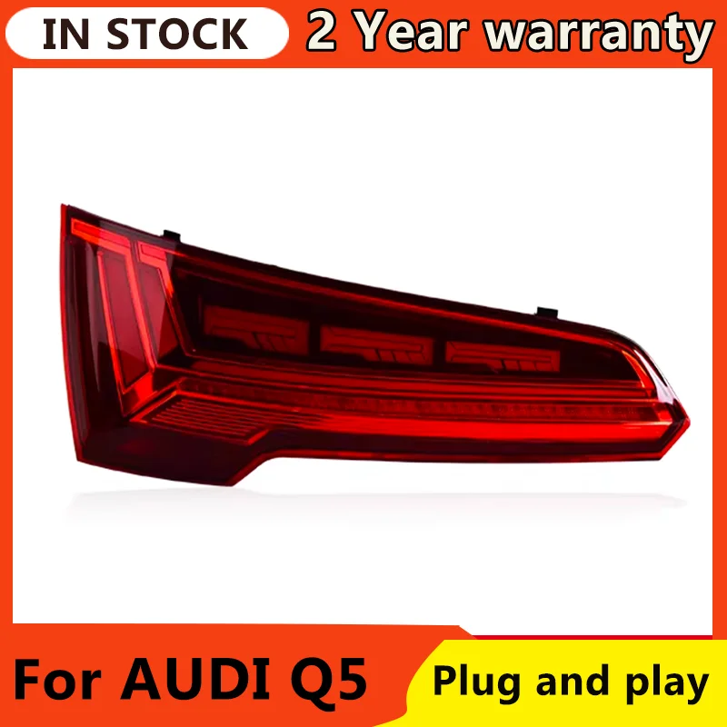 Conjunto de luces traseras LED para coche, luz trasera LED completa, freno de parada, señal de giro dinámica, lámparas traseras, para Audi Q5, Q5L, 2018-2024