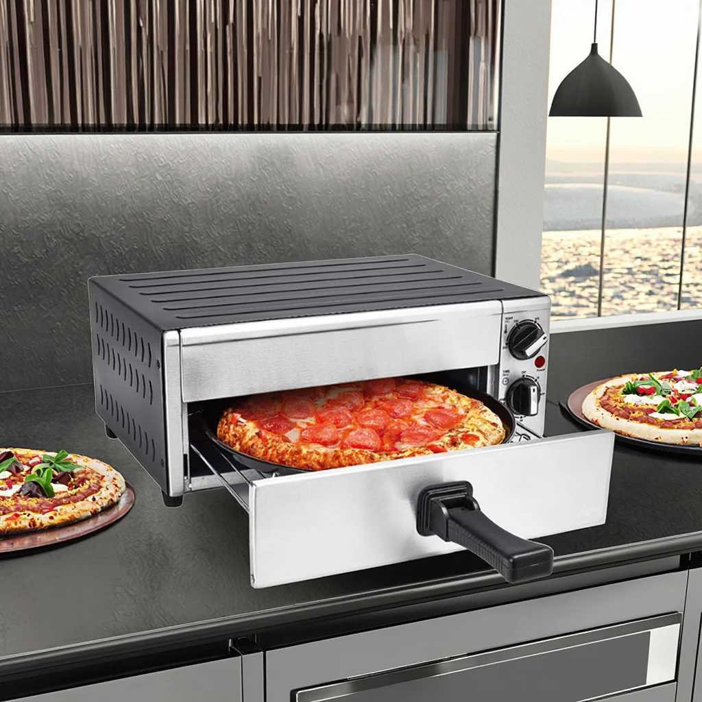 

Pizza Oven 15L Pull-out Large Capacity Oven Cake Bread Electric 12 Inch Pizza Oven
