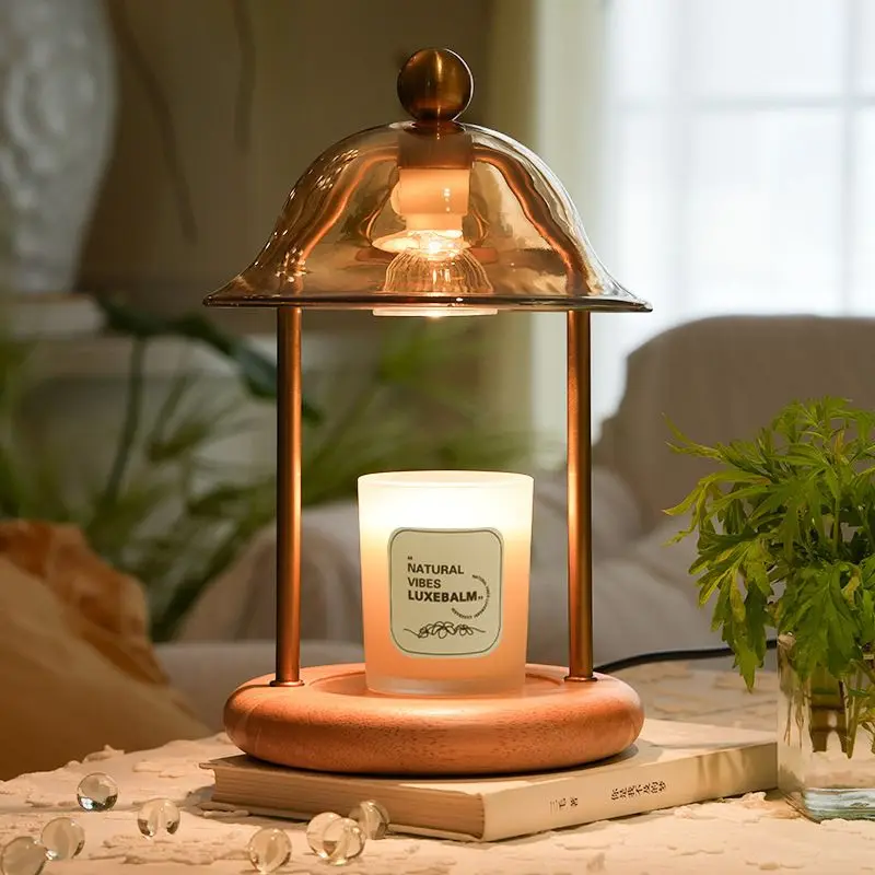 

New minimalist wax melting lamp no fire aromatherapy timed dimming night light bedroom bedside lamp decorative ornament