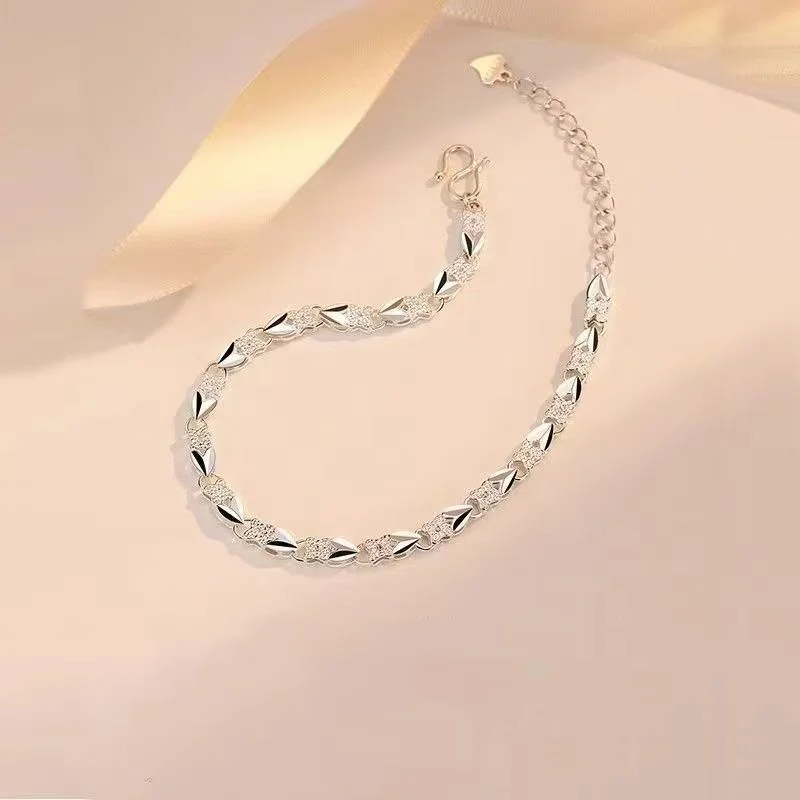 925 Sterling Silver Fashion Multiple Styles Bracelet Chain For Women Fashion Wedding Party Beautiful Jewelry Gift