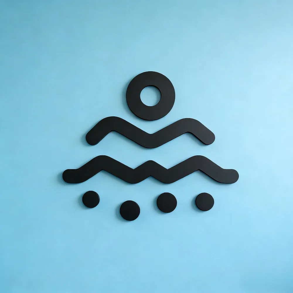 3D Acrylic Jacuzzi Sign Self-Adhesive Wall Art Plaque Sticker Decor for Restaurant Hotel Home Shop Spa