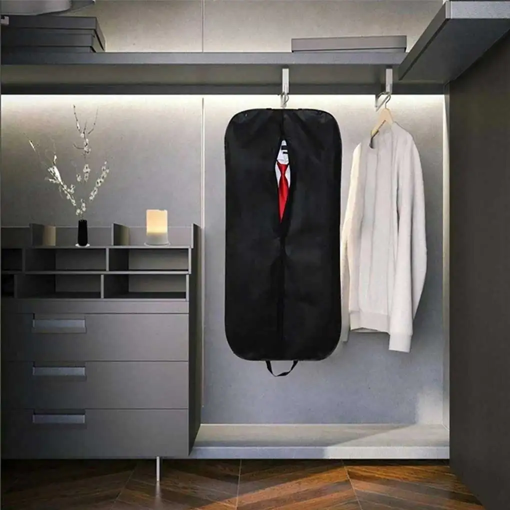 Garment Storage Bag Closet Suit Long Dress Hanging Carrier Dust-proof Non-woven Fabric Protector Reusable Portable Dust Cover