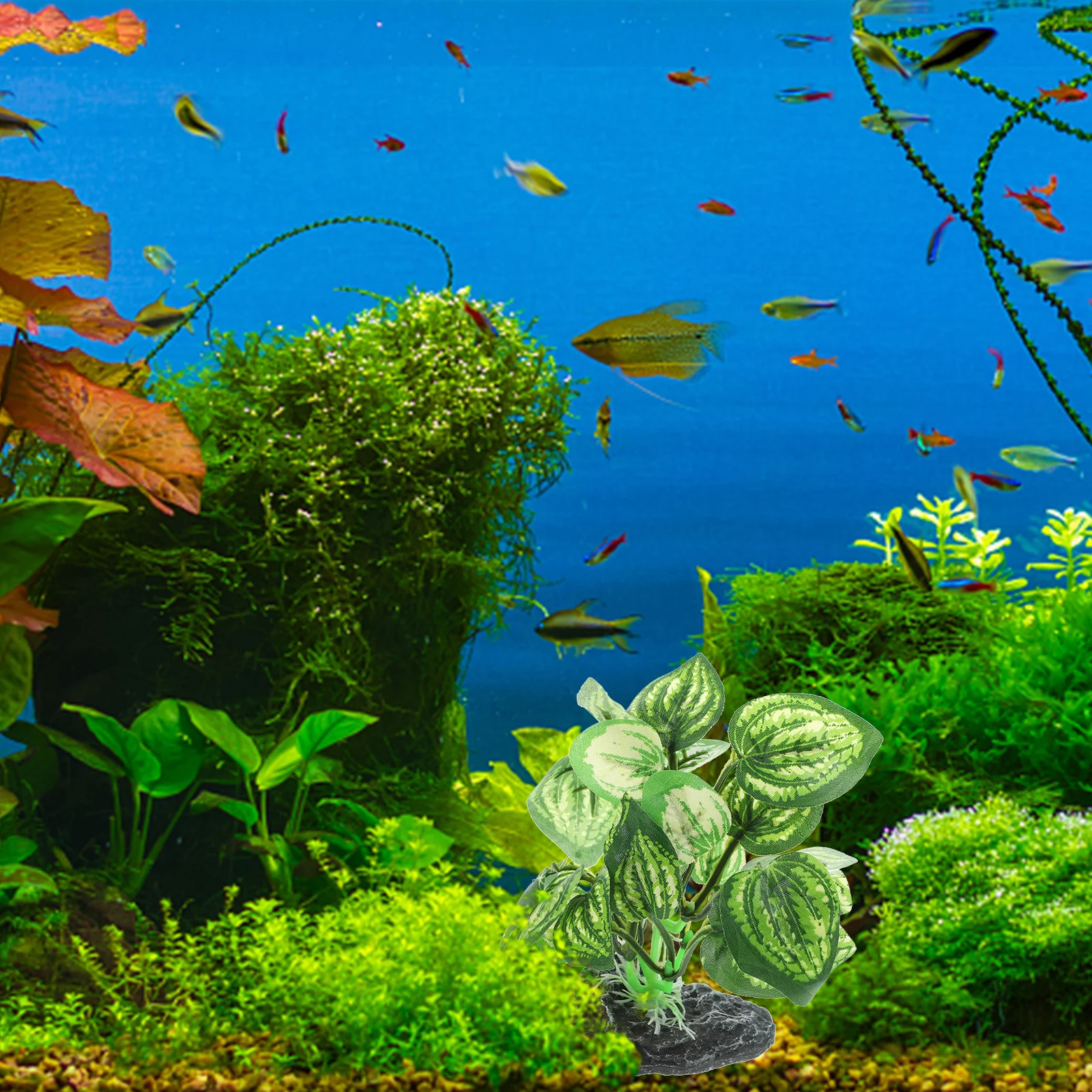 

Aquarium Plants Plastic Fish Tank Accessories Decorations Safe for Fresh Salt Water Realistic Fish Tank Plants