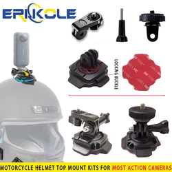 6 in1 Action Kamera Motorrad Helm halterung Kits für Gopro Held 12 11 10 yi insta360 dji osmo Tasche 3 Adapter halterung Zubehör