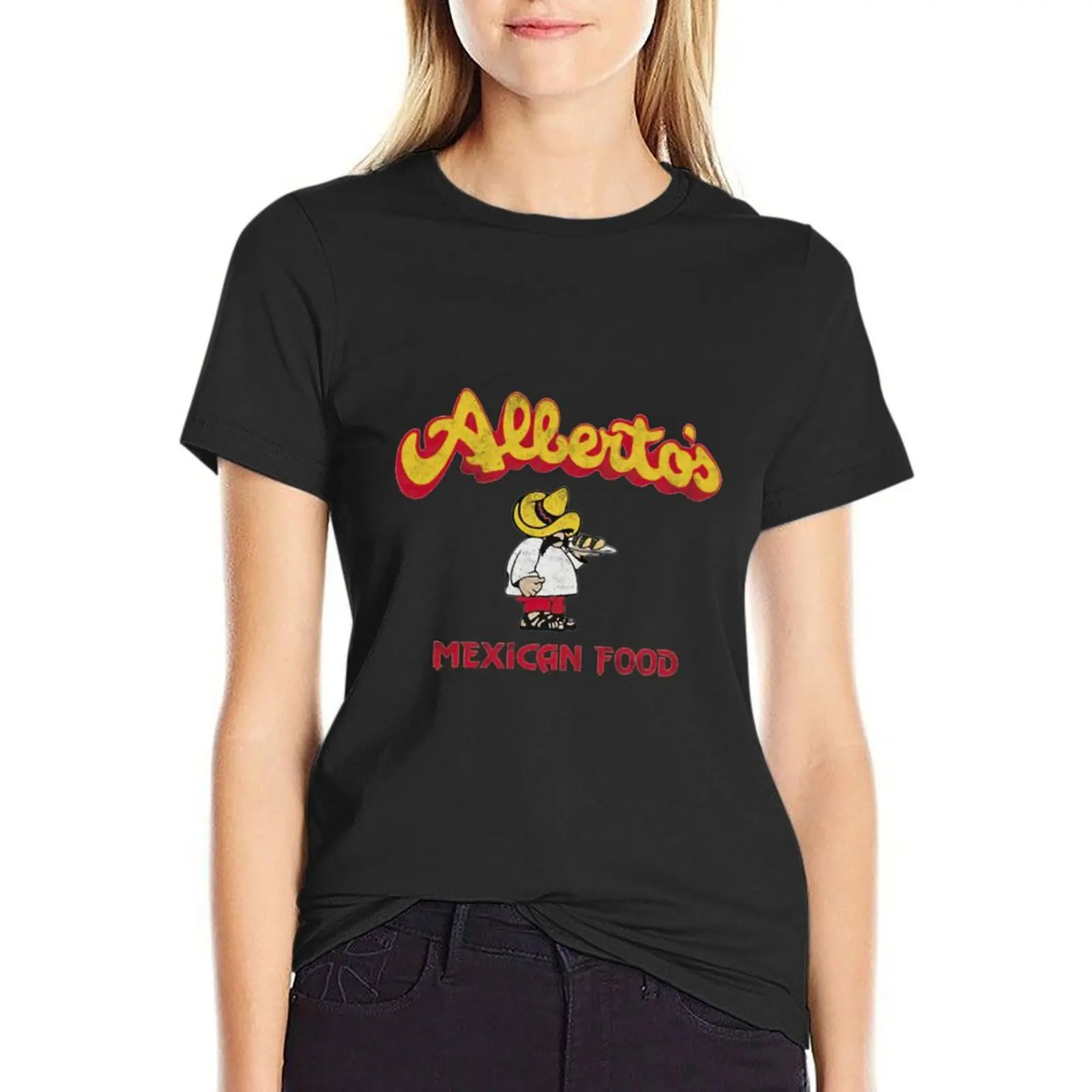 

Alberto Makali Mexican Food T-Shirt kawaii clothes plus size tops Blouse t shirts for Women