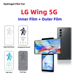 2pcs HD Hydrogel Film For LG Wing 5G Matte Screen Protector For LG Wing 5G Privacy Matte Inner And Outer Film Protection