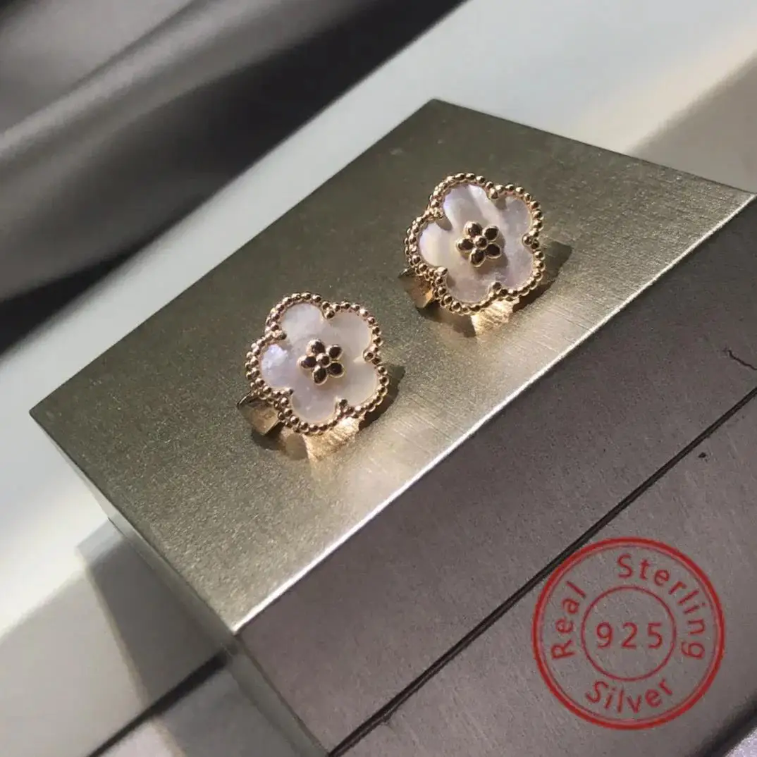 2024 New S925 Sterling Silver VCA Five-Flower Studs - High-End Glam, Trendy Chic, Accentuates Charm, Affordable Price