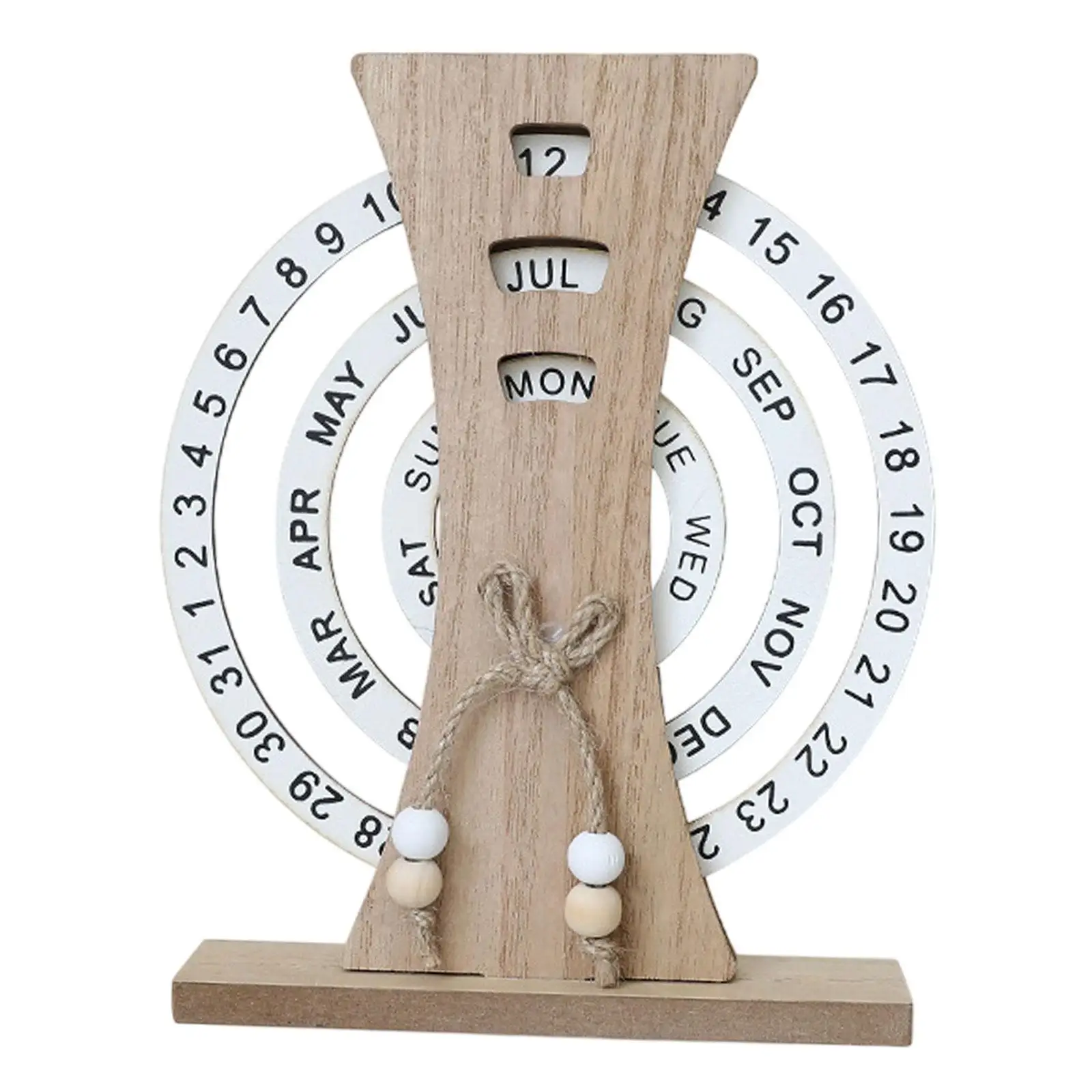 Desk Calendar Statue Rotatable Table Centerpieces Versatile Decorative Birthday Gift Indoor Desktop Accessories Ornament