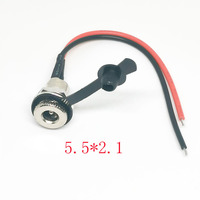 5.5 x 2.1 5.5 x 2.5 mm female to male with cable DC Power Connector Adapter Charging Plug Socket