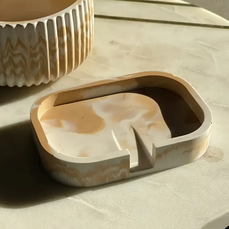 Beton Seife Lagerung Tablett Silikon Formen Quadratische Seifenschale Platte Harz Epoxy Form Zement Gips Seife Box Halter Form