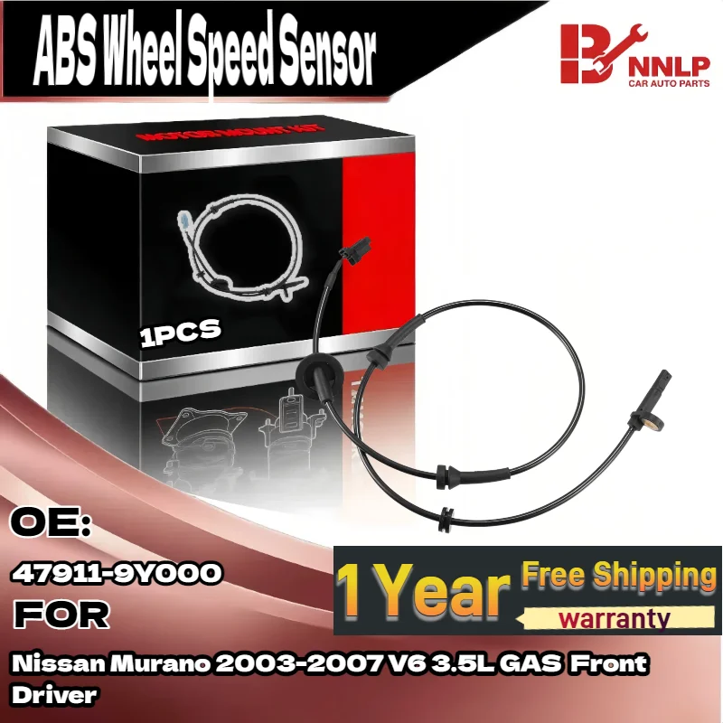 

Front Driver Left ABS Wheel Speed Sensor for Nissan Murano 2003-2007 V6 3.5L GAS 479119Y000 47911-9Y000