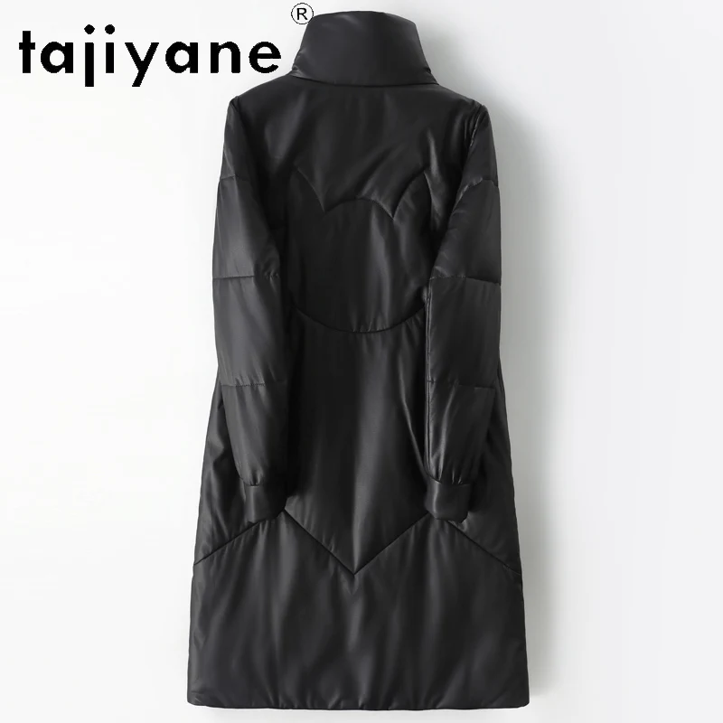 TAJIYANE Vera Pelle di Pecora Imbottiture Cappotto Donna Nero Genuino Giacca di Pelle Premium Piumini 2025 Inverno Donna Vestiti дубл onderка