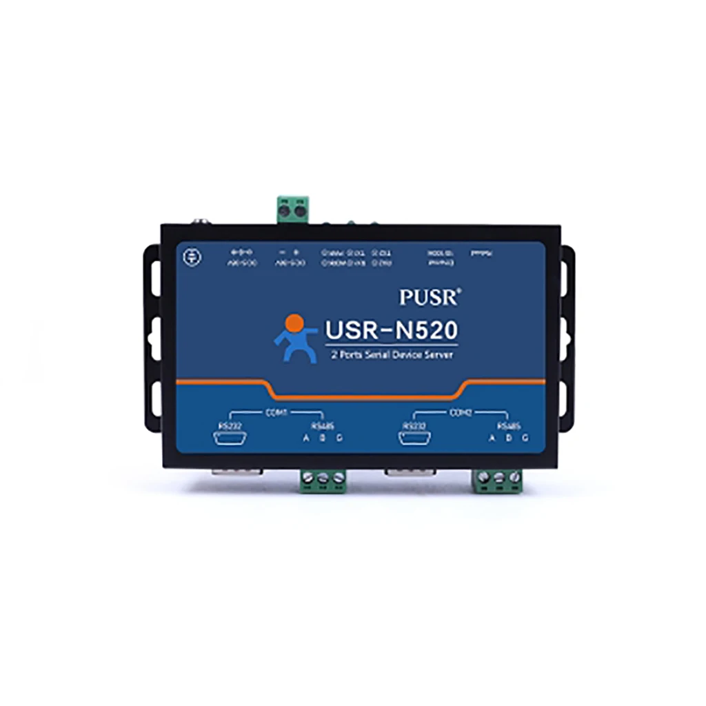 

USR-N520-H7 Serial Server RS232/RS485/RS422 to Ethernet TCP/IP Converter 10/100Mbps Support Two Serial Port DHCP/Modbus Gateway