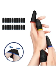 20 Pieces/10 Pairs of Breathable Game Finger Cots, Anti-Sweat Touch Screen Thumb Cots for Mobile Phones, Anti-Slip Finger Cots for Touch Screen Game Consoles, Anti-Sweat and Anti-Fingerprint