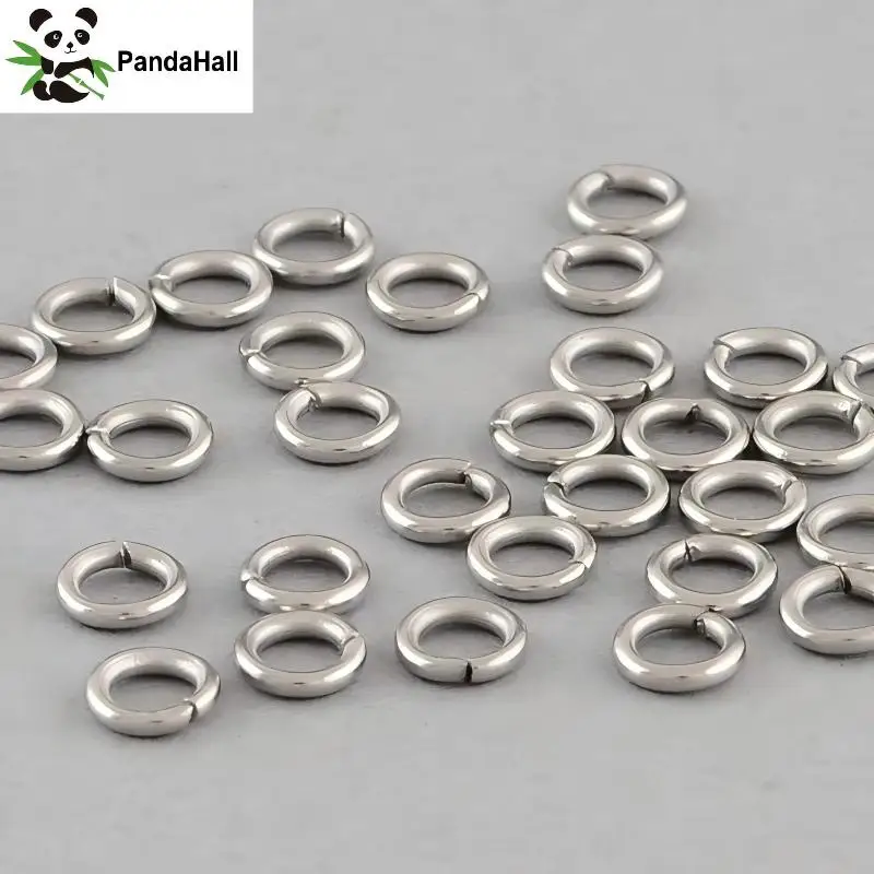 PandaHall 10g Stainless Steel Closed Unsoldering Jump Rings Oval Single Loop Split Rings for DIY Jewelry Making