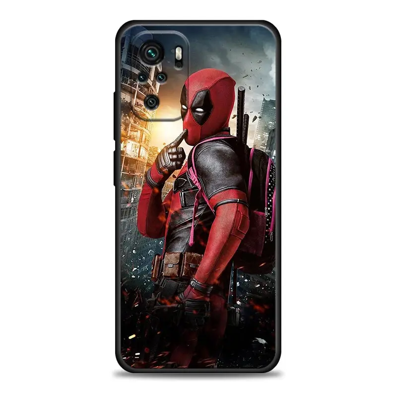 Phone Case For Xiaomi Redmi Note 11 10 9 8 Pro 7 8T 9T 9S 11S Soft Cover Deadpool Marvel Hero For Redmi 8Pro 10Pro Coque