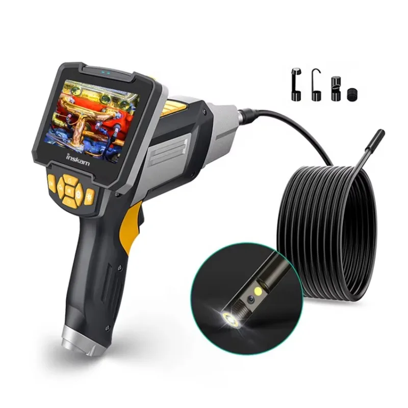 

IP67 Waterproof Industrial Endoscope 4.3inch IPS Screen 5.5/8mm 6LED 720P Car Repair/Pipeline Inspection Camera