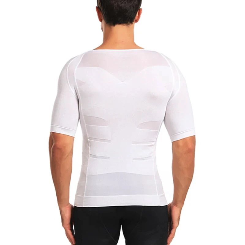 Men's Slimming Shaper Posture Vest Men's Compression T-Shirt Body Building Fat Burn Chest Tummy Shirt Slim Dry Quick Under Shirt