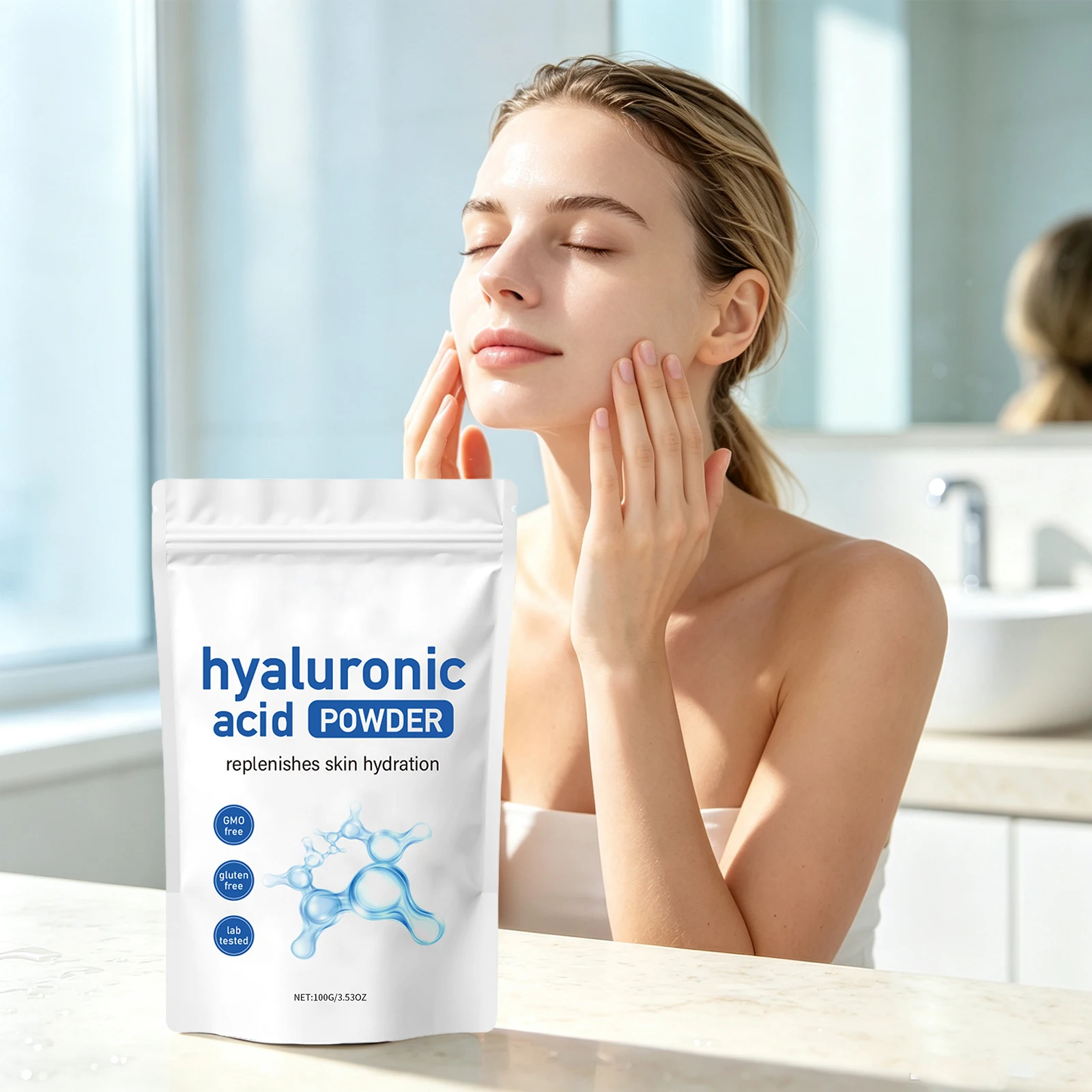 Hyaluronic Acid Facial Mask Anti Aging Enhance Skin Elasticity Repairing Skin Barrier Deep Moisturizing Brightening Facial Mask