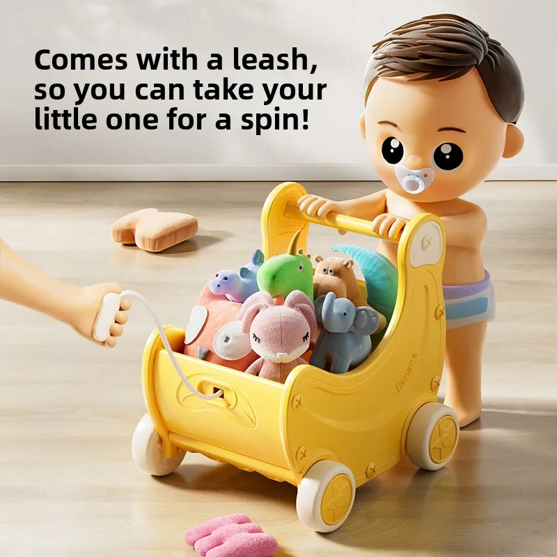Baby walker cart three-in-one toy one-year-old walker learning walking artifact anti-o-shaped legs