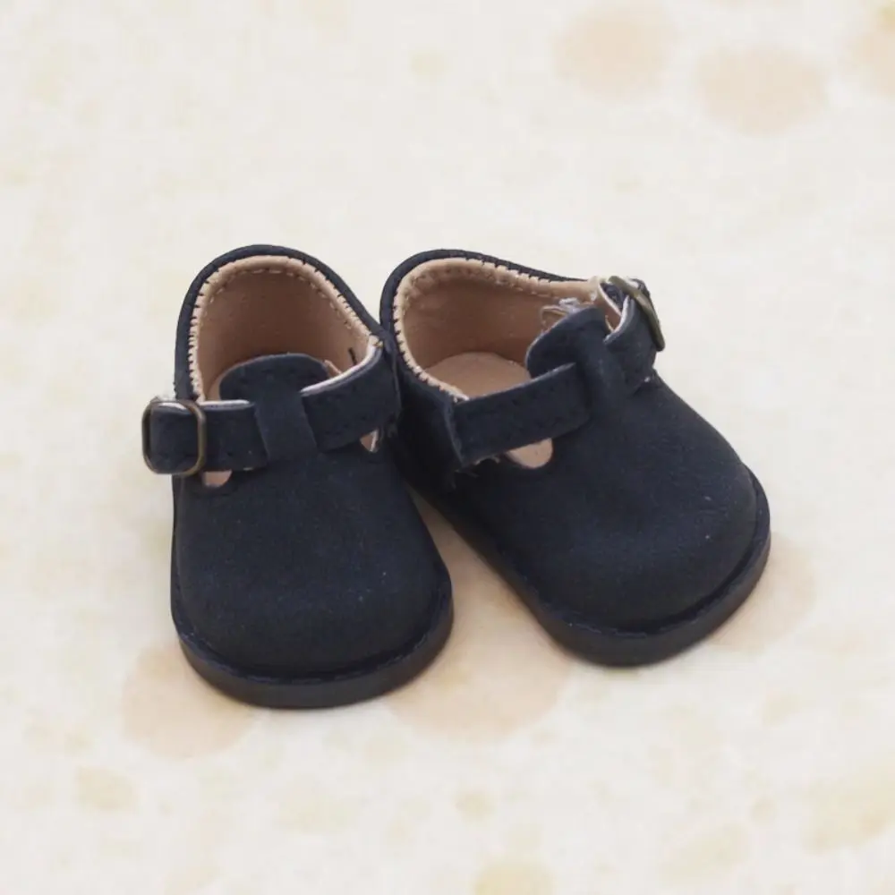 

1 Pair PU Leather 20cm Cotton Shoes Lightweight Cute PU Leather Shoes Creative Casual Wear 20cm Leather Boots Gifts