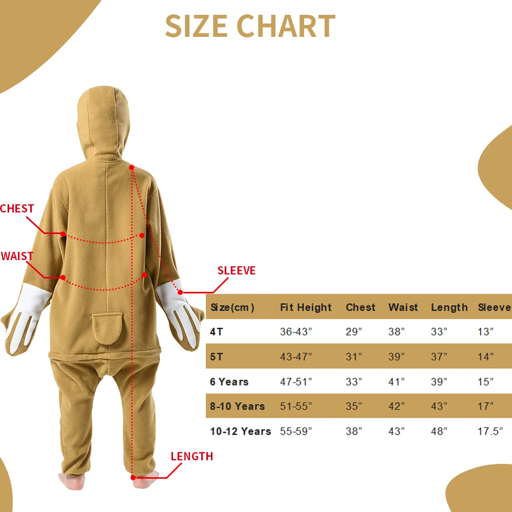 Pyjama paresseux à capuche pour enfants, combinaison cosplay animal, vêtements d'intérieur doux, costume d'Halloween et de Noël, garçons et filles, 1 pièce, hiver