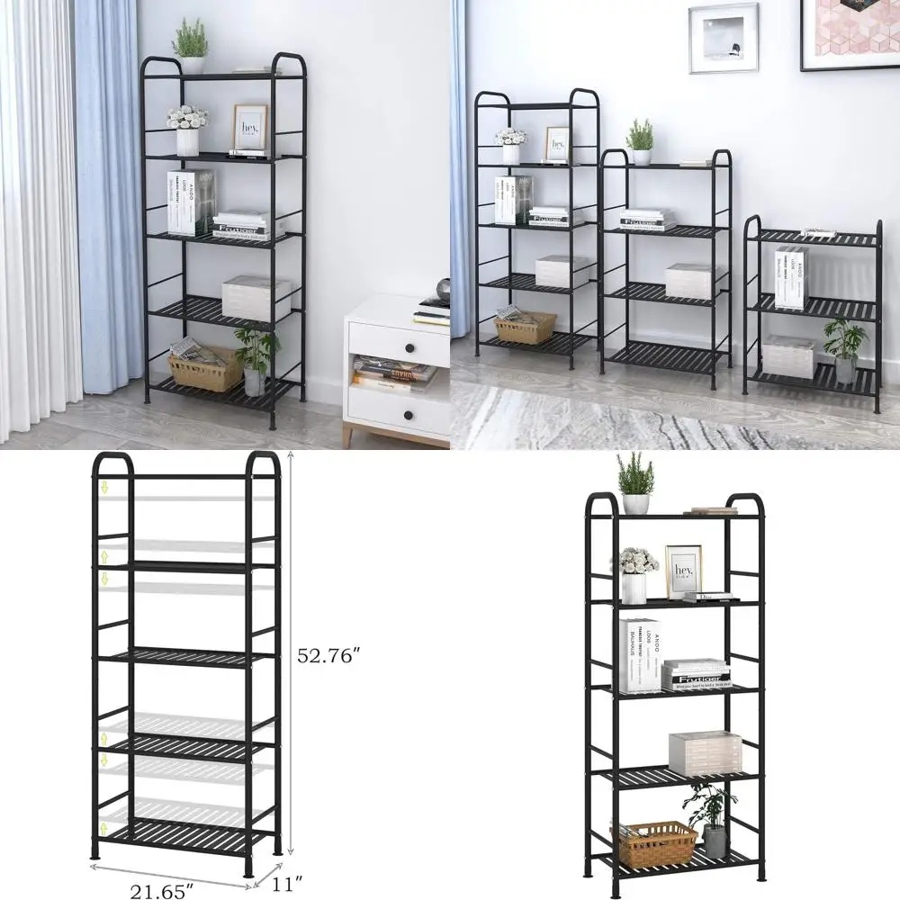 5 Tier Heavy Duty Metal Storage Rack Organizer