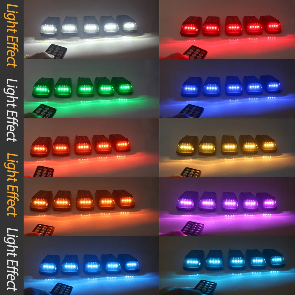 Wireless Truck Cab Lights – USB-Rechargeable Roof Marker Lights with No-Drill Installation for Truck Styling 3