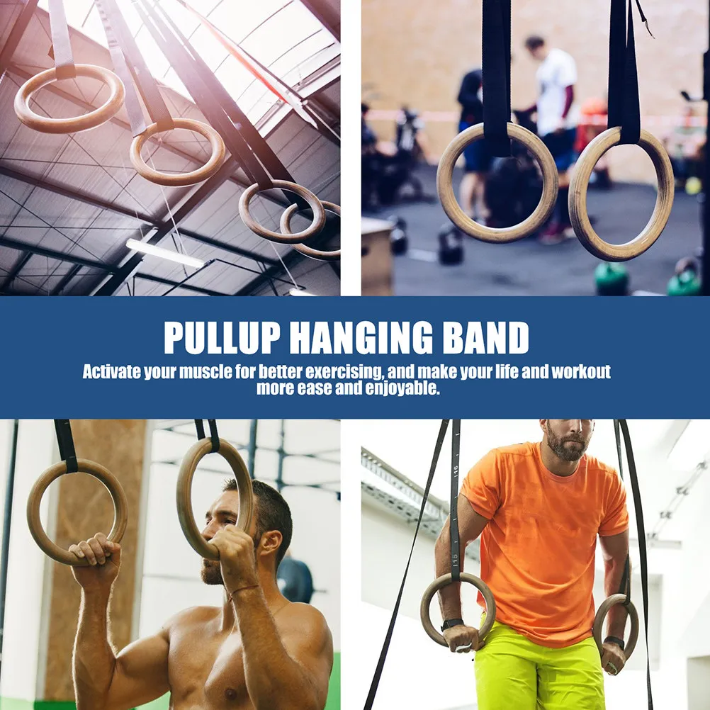 2Pcs Gymnastic Ring Belts Multi-Functional Fitness Hanging Belt for Full Body Muscle Activation Home Gym Travel Friendly