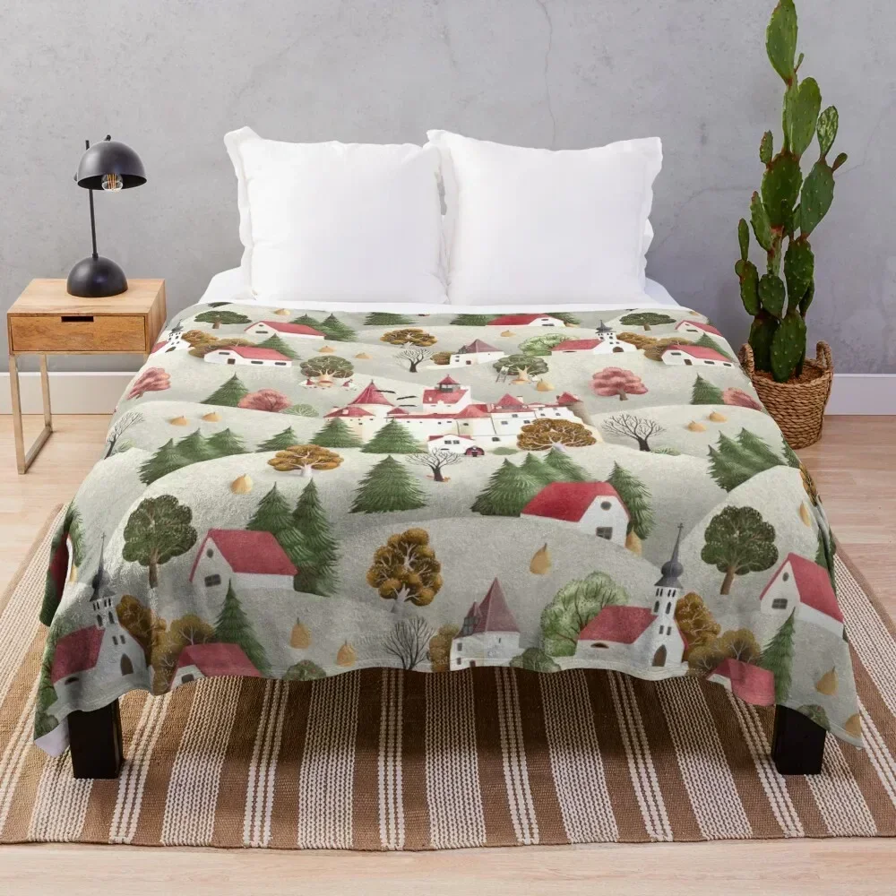 

Romanian Tales Throw Blanket Soft Solid Color Blanket for Couch Bed