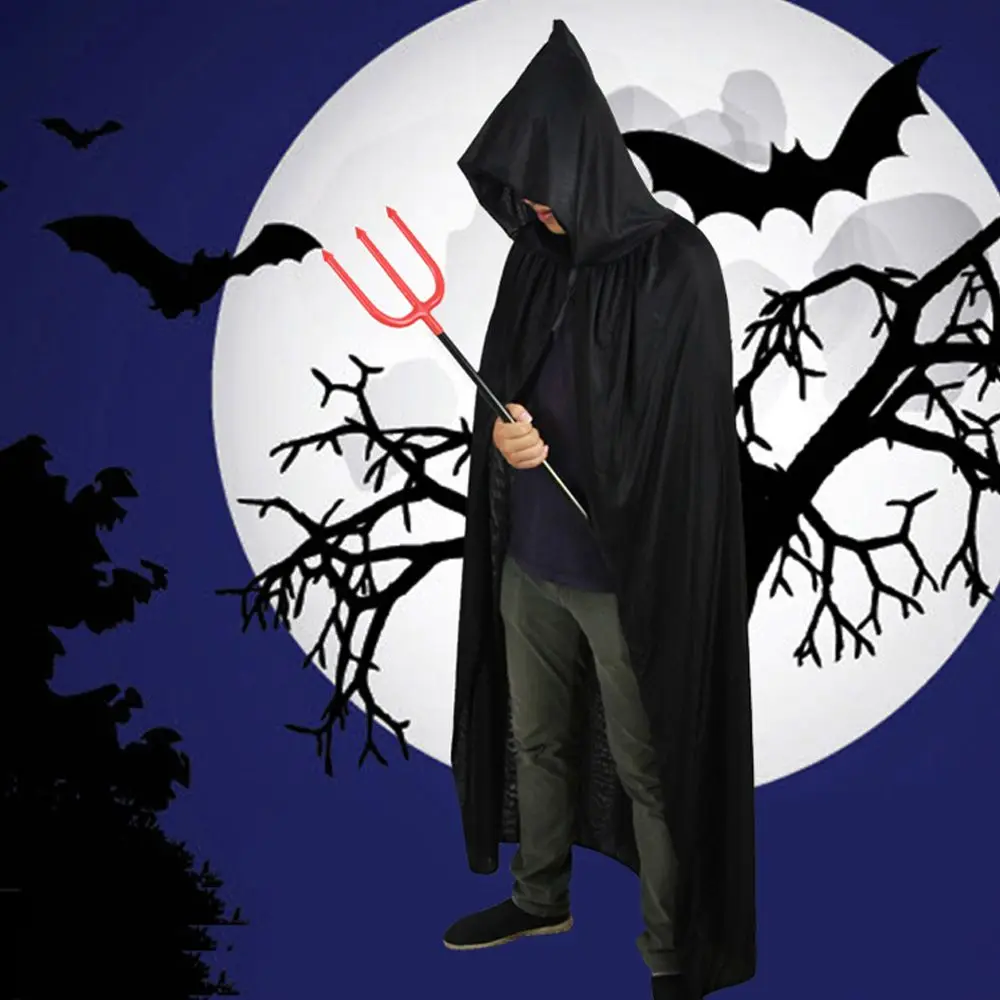 Płaszcz do Cosplayu Strój Wiedźmy Dwuwarstwowy Dziecięcy Jednowarstwowy Płaszcz na Halloween Kostiumy Sceniczne Szata Czarodzieja Peleryna z Kapturem