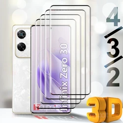 4/3/2Pcs 3D Tempered Glass For Infinix Zero 30 Screen Protector Explode Proof Hard film For  Infinix Zero30 4G Glass