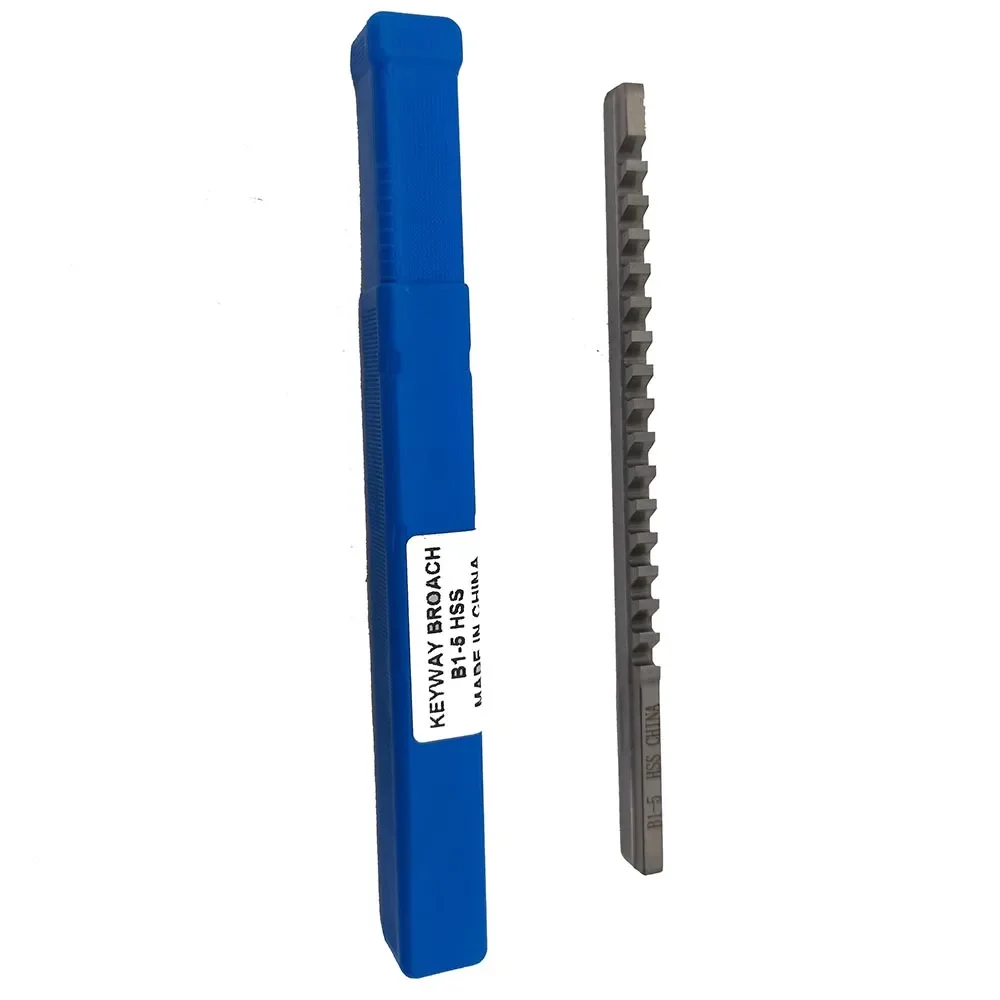 Push-Type Keyway Broach 5mm B1 Metric Sized with Shim High Speed Steel Cutting Tool Knife for CNC Machine