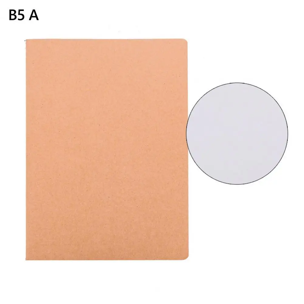 สมุดโน้ต A4กระดาษสีเบจ/A5/B5สมุดโน้ตพร้อมกระดาษคราฟท์สีเบจ A4/A5/B5หน้าหมึกหนาสำหรับนักเรียน