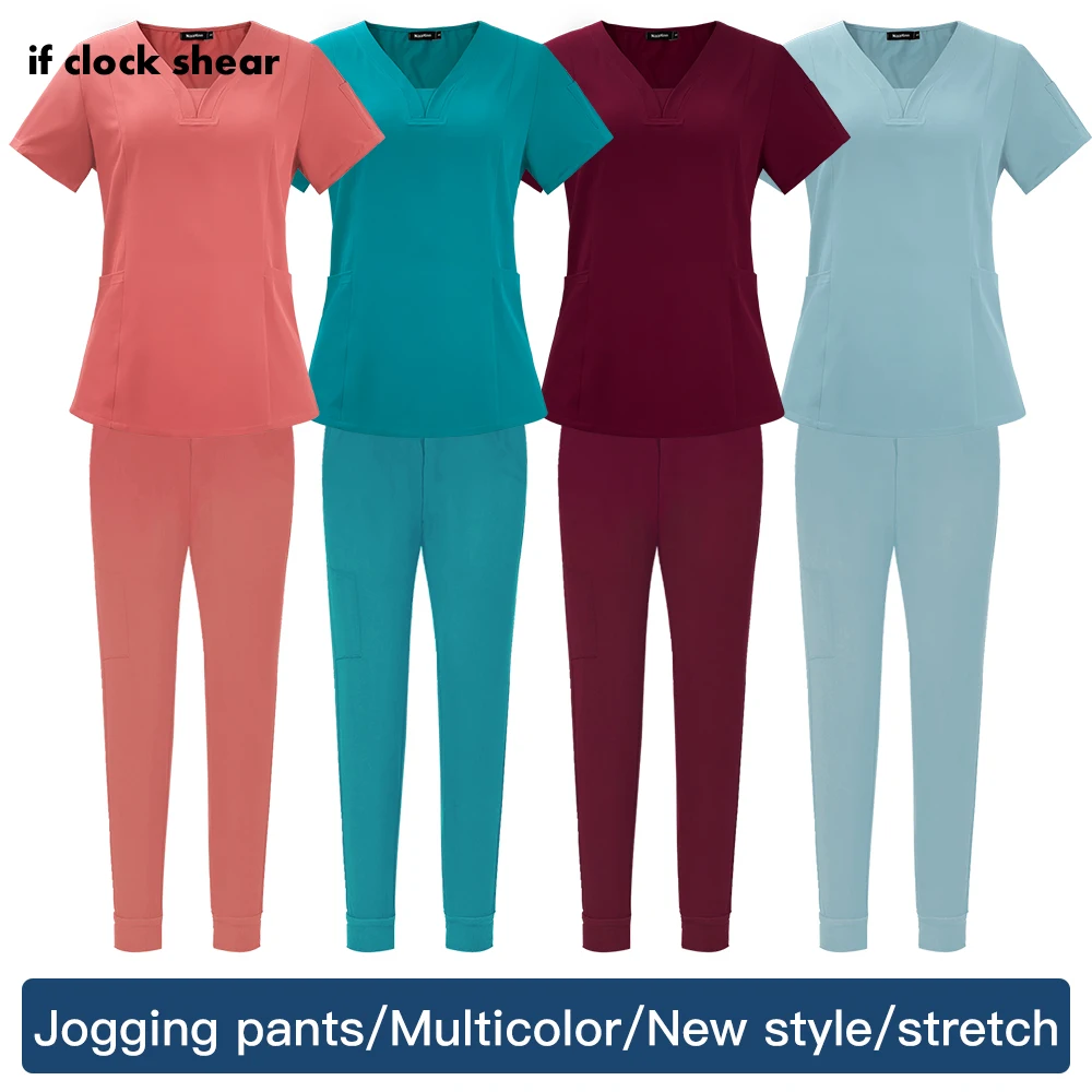 

Solid Color Beauty Salon Work Uniform Pet Hospital Nursing Uniform Lab Dustproof Workwear Anesthetist Scrub Uniform Work Clothes