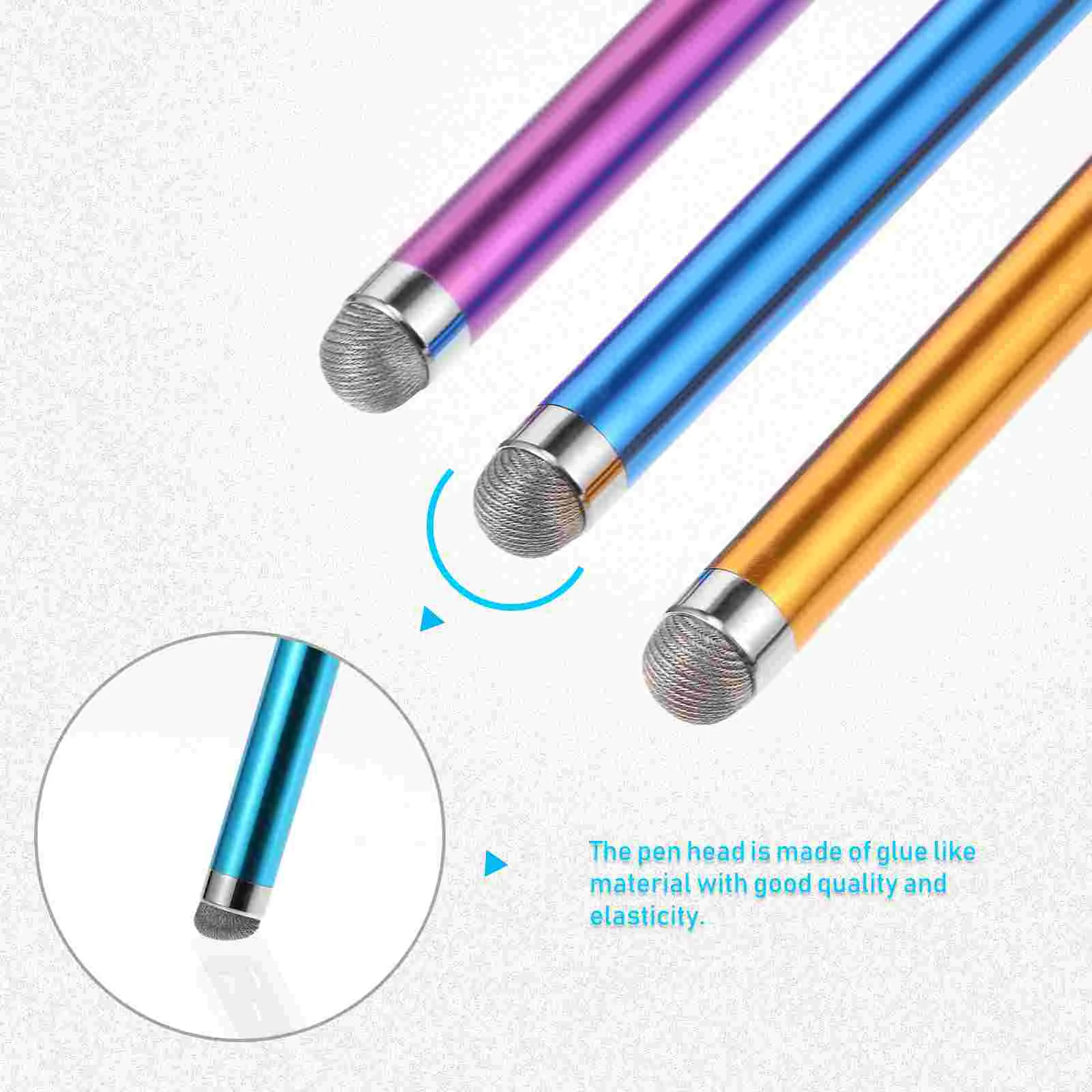 6 Buah Pena Stylus Kapasitif Sensitivitas Universal untuk Perangkat Layar Sentuh Stylus Layar Sentuh Sensitivitas