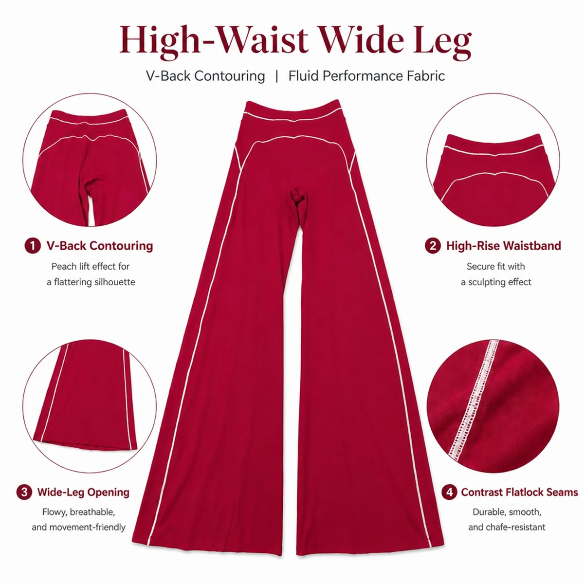 Woman Loose Summer Wide Leg Pants Running Cycling Gym Fitness Sports Female Yoga Pants High Stretch Color Blocking Full Length