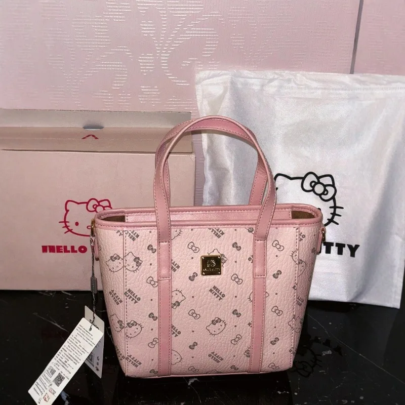 

Hello Kitty Storage Bag Cute Anime Cartoon Women Decorative Printed Large Capacity One Shoulder Handheld Fashion Gift Wholesale