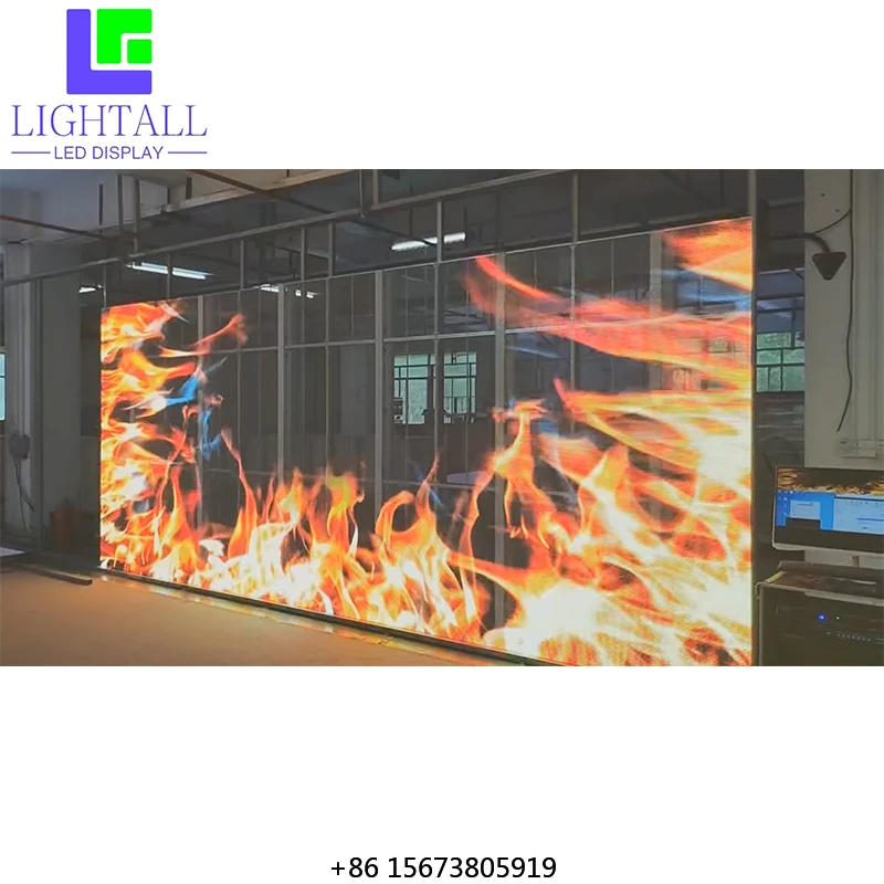 

Showroom Highlight P3.91 Indoor Vivid Transparent LED Glass Window Display Crystal-Clear State-of-the-Art Dynamic Ad Panels
