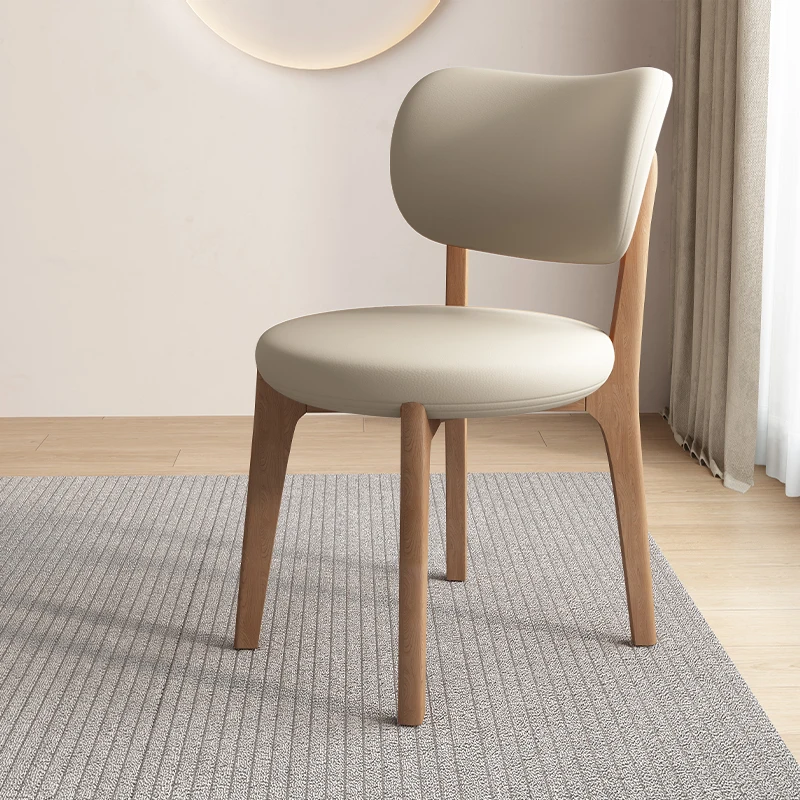 Modern Solid Wood Dining Chair Home Restaurant Hotel Comfortable Chairs Nordic Style Light Luxury Simple Sillas Chair Stool