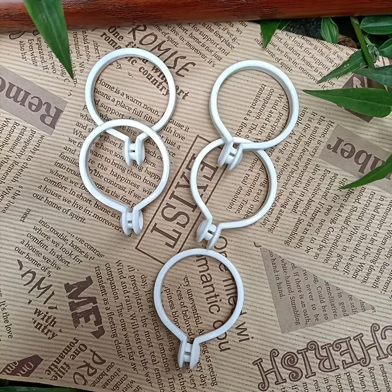 19 pcs 35mm No-Rod Removal Curtain Clips, Smooth Sliding Plastic for Living Room Drapery, Multipurpose, White