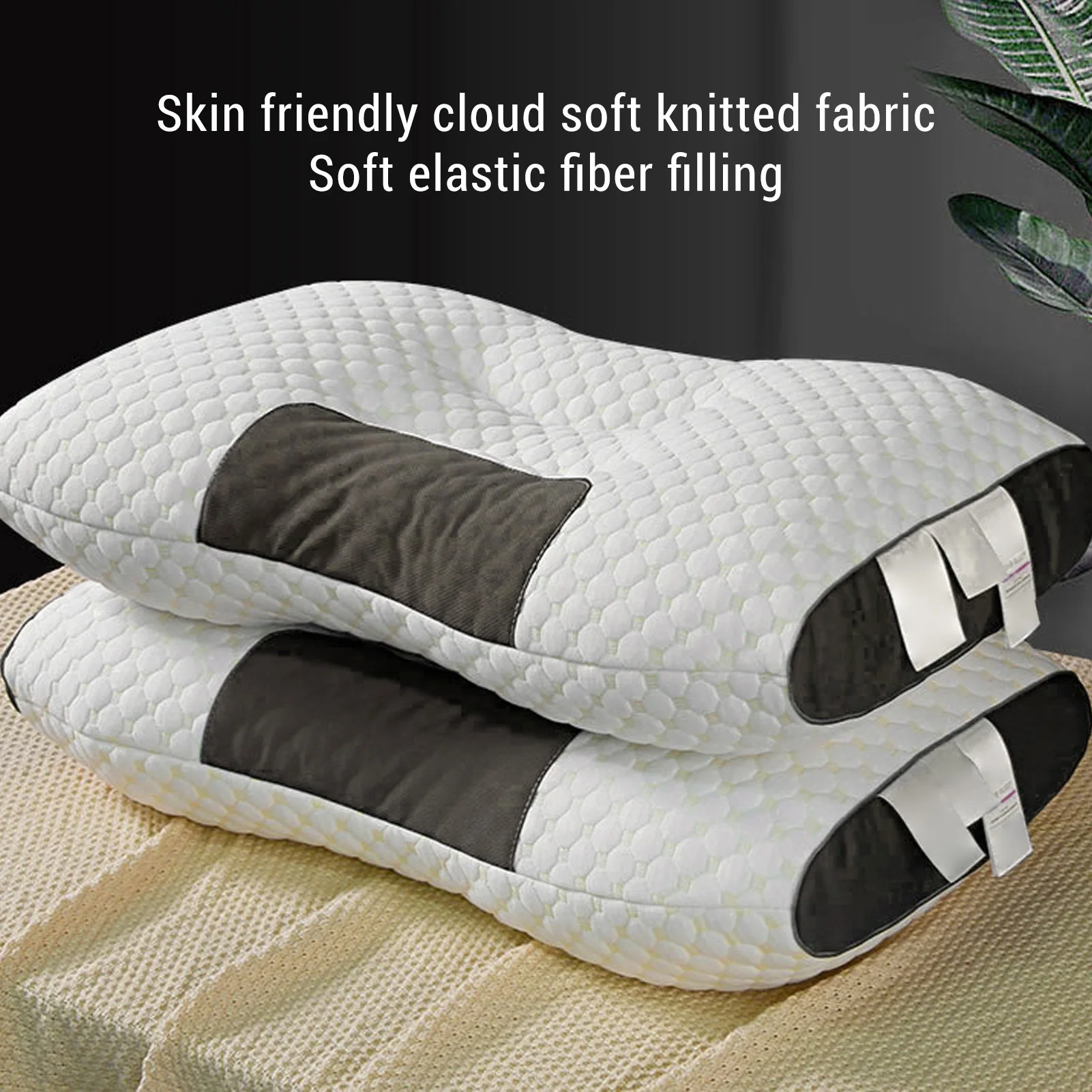 

1Pc Memory Foam Pillow Core - Ergonomic Neck Support Cushion for Back & Side Sleepers