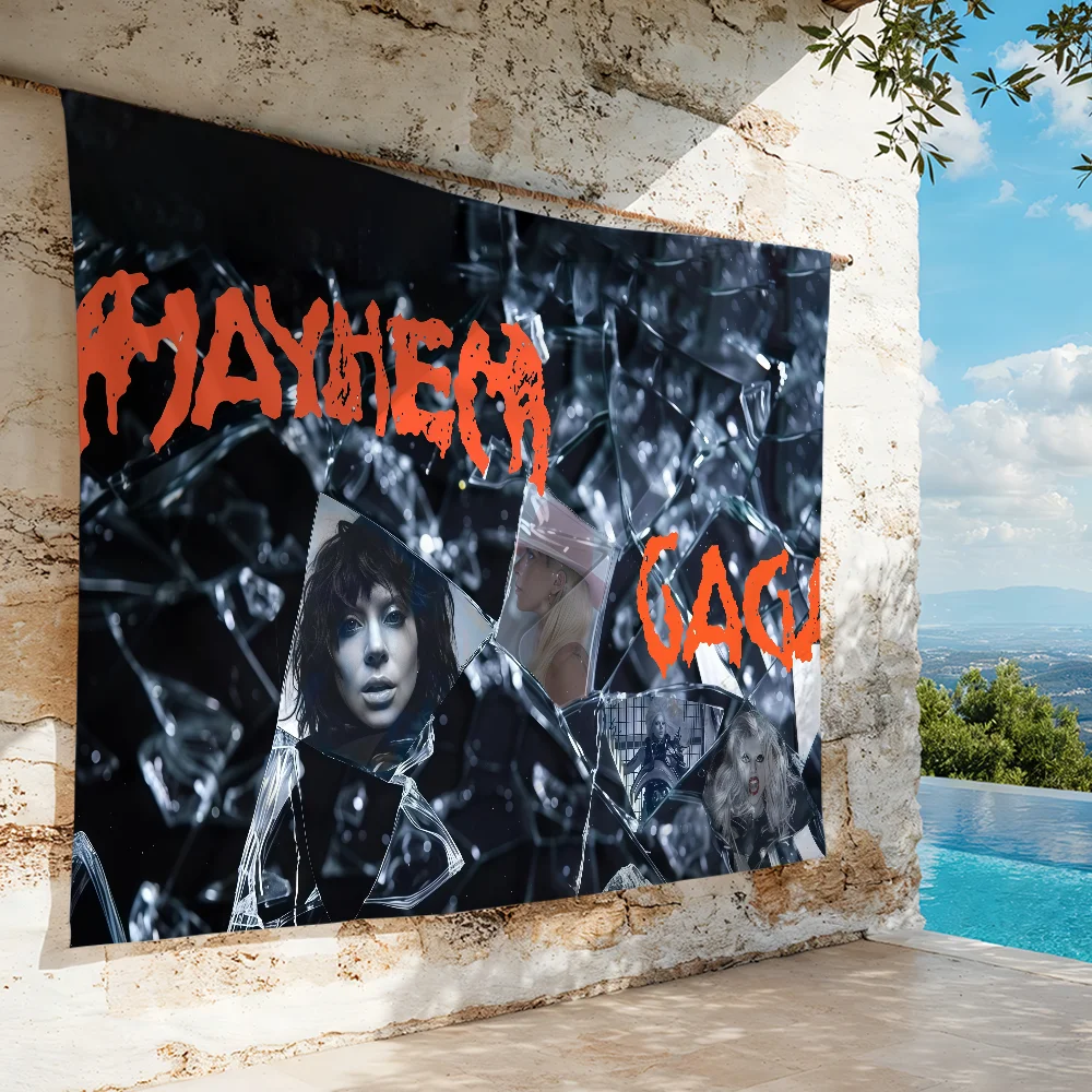 American Singer Lady Gaga flag For Decoration Outdoor Picnic  Hanging Home Camping Party Banner